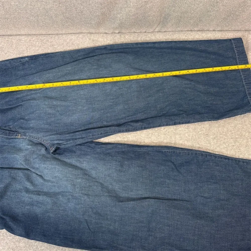 Lauren Ralph Lauren Black Label Women's Size 8 Wide Leg High Waist Cropped Jeans